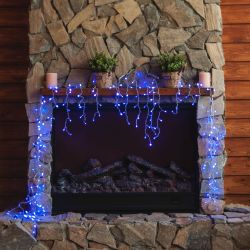 ULD-B3010-200-DTA BLUE IP20 Бахрома светодиодная с контроллером. 200 светодиодов. 3 м. синий. IP20. провод прозрачный