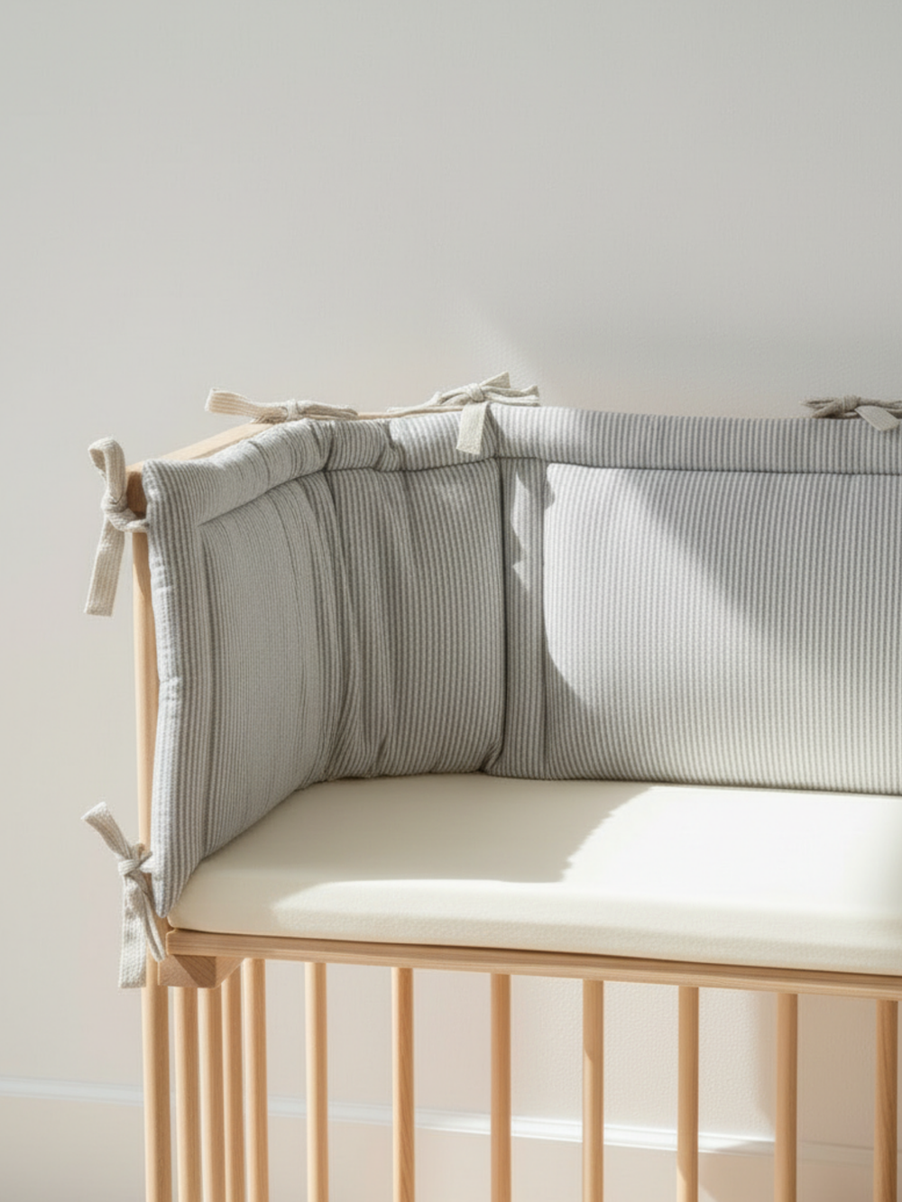 Бортик плоский полоска серый мини