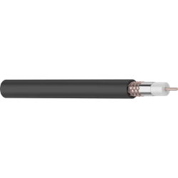 Rexant (01-2222) Кабель коаксиальный RG-6U, 75Ом, Cu/Al/Cu, 64%, 100м, OUTDOOR, черный