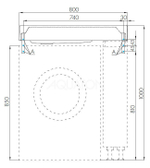 Раковина AQUATON Рейн 80 (1A72113KRW010)