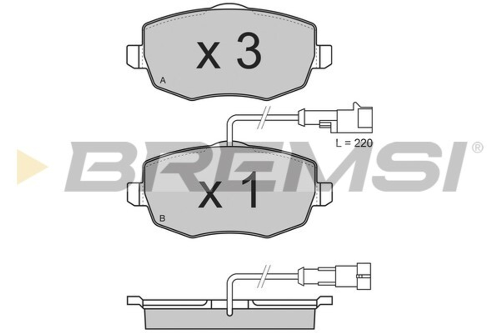 BREMSI - BP3338-BMS - Brake Pad Set, disc brake