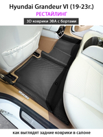 Автомобильные коврики ЭВА с бортами для Hyundai Grandeur VI (19-23г.) рестайлинг