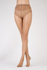 Нейлоновые блестящие колготки (Размер: S) (Цвет: кофейный)