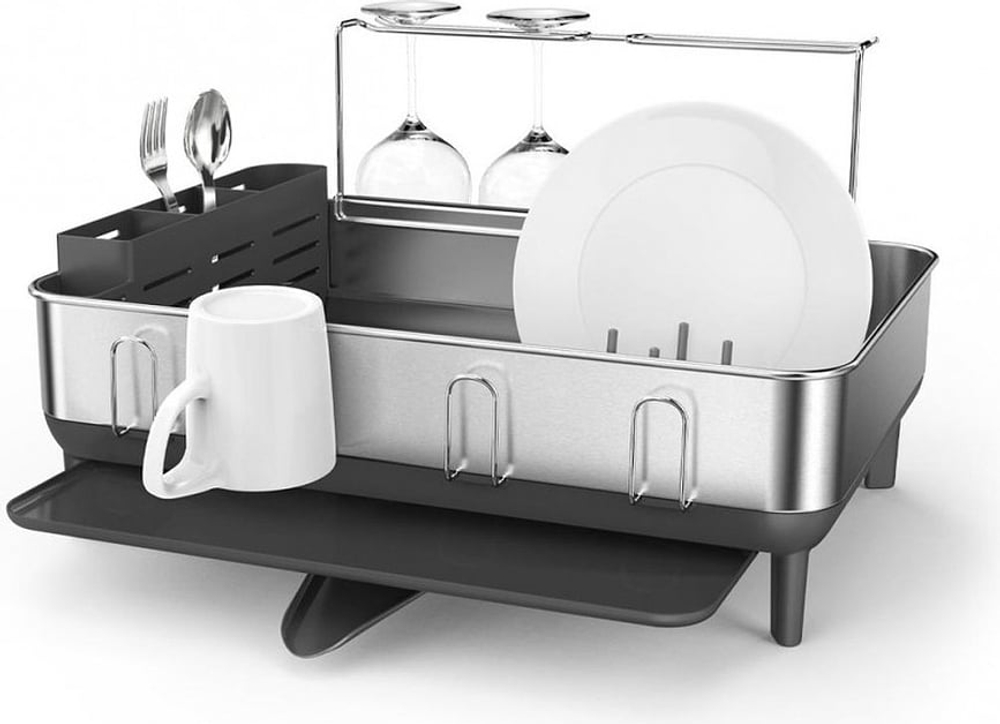 Сушилка для посуды Simplehuman, силикон, 51,4 51,4 см, серая