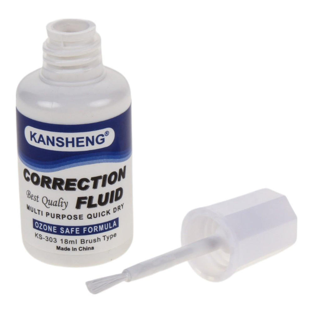 Корректирующая жидкость 18мл, на химической основе, с кисточкой