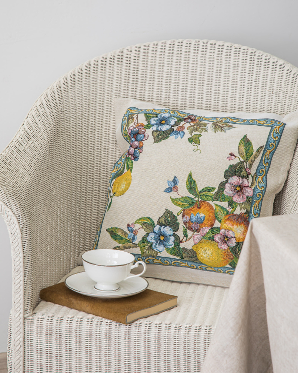 Наволочка декоративная 44х44см Mix&Match Home Лимонад бежевая