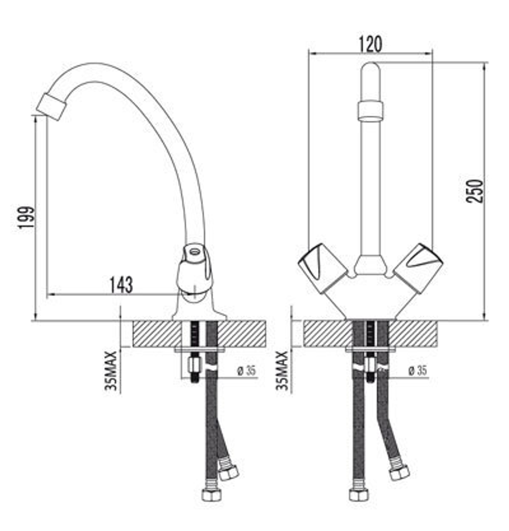 LEMARK Серия DANCE. Смеситель для кухни – LM2404C