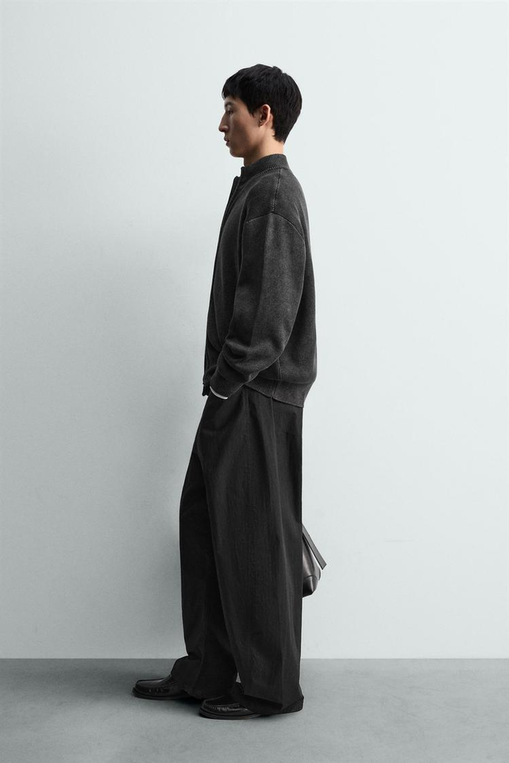 ZARA КАРДИГАН С ЭФФЕКТОМ ПОТЕРТОСТИ, МОРСКОЙ СИНИЙ