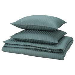 IKEA NATTJASMIN  (ИКЕА НАТТЙАСМИН)  -  Пододеяльник и 2 наволочки, сине-зеленый, 200x200/50x60 см