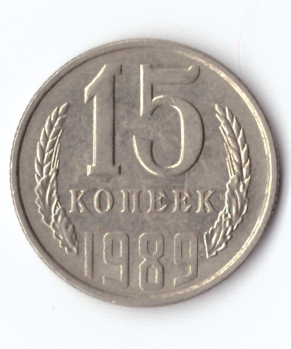 15 копеек 1989 года. VF