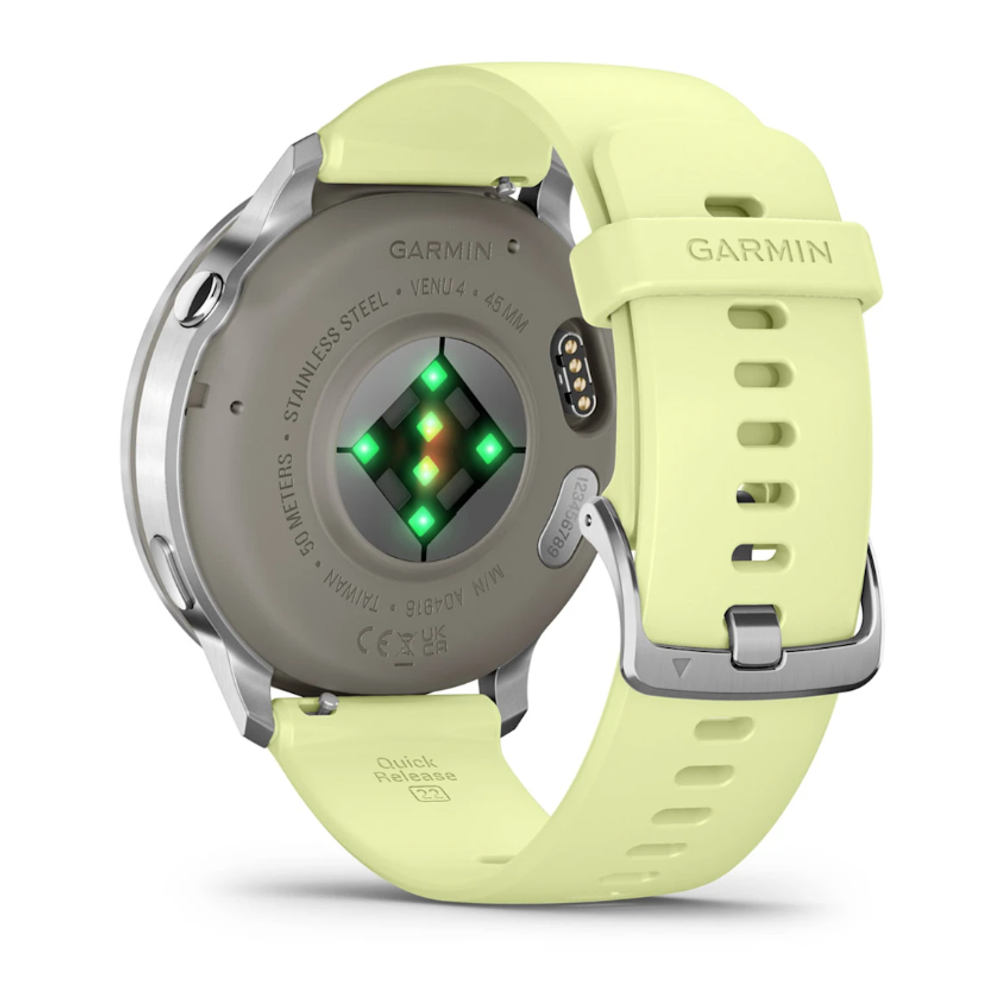Смарт часы Garmin Venu 4 - 45мм Silver with Citron Silicone band