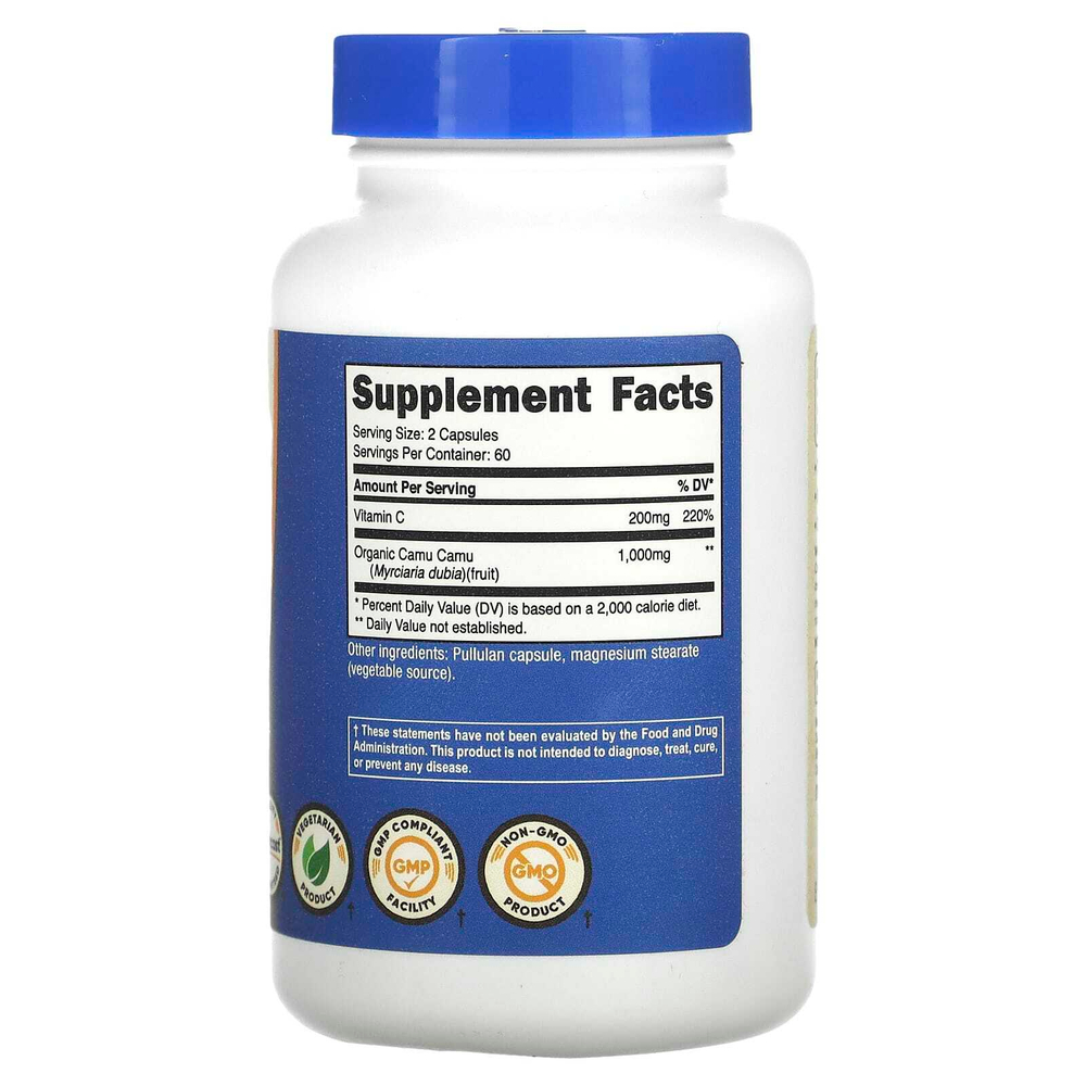 Nutricost, Каму-каму, 120 капсул (500 мг в каждой капсуле)