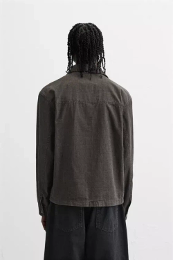 ZARA ЛЕГКАЯ КУРТКА В КЛЕТКУ, КОРИЧНЕВЫЙ