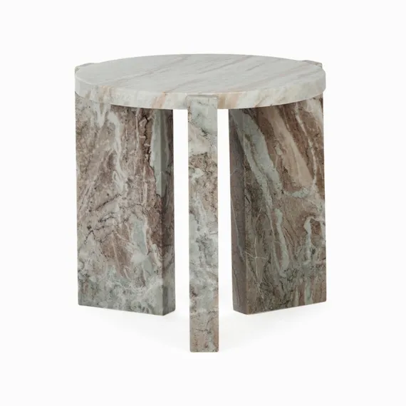 Кофейный стол Yvonne Ø45х45 см, индийский мрамор