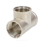 Тройник латунь никель Ду 15 (1/2") ВР/ВР VALFEX VF.130.N.012