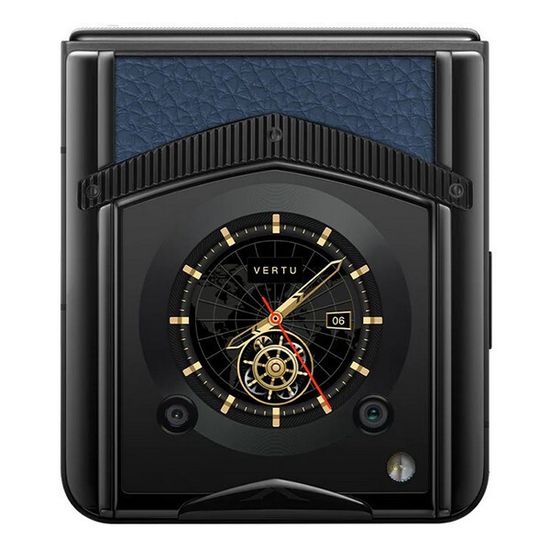 Vertu Ironflip джентльменский синий (кожа теленка)