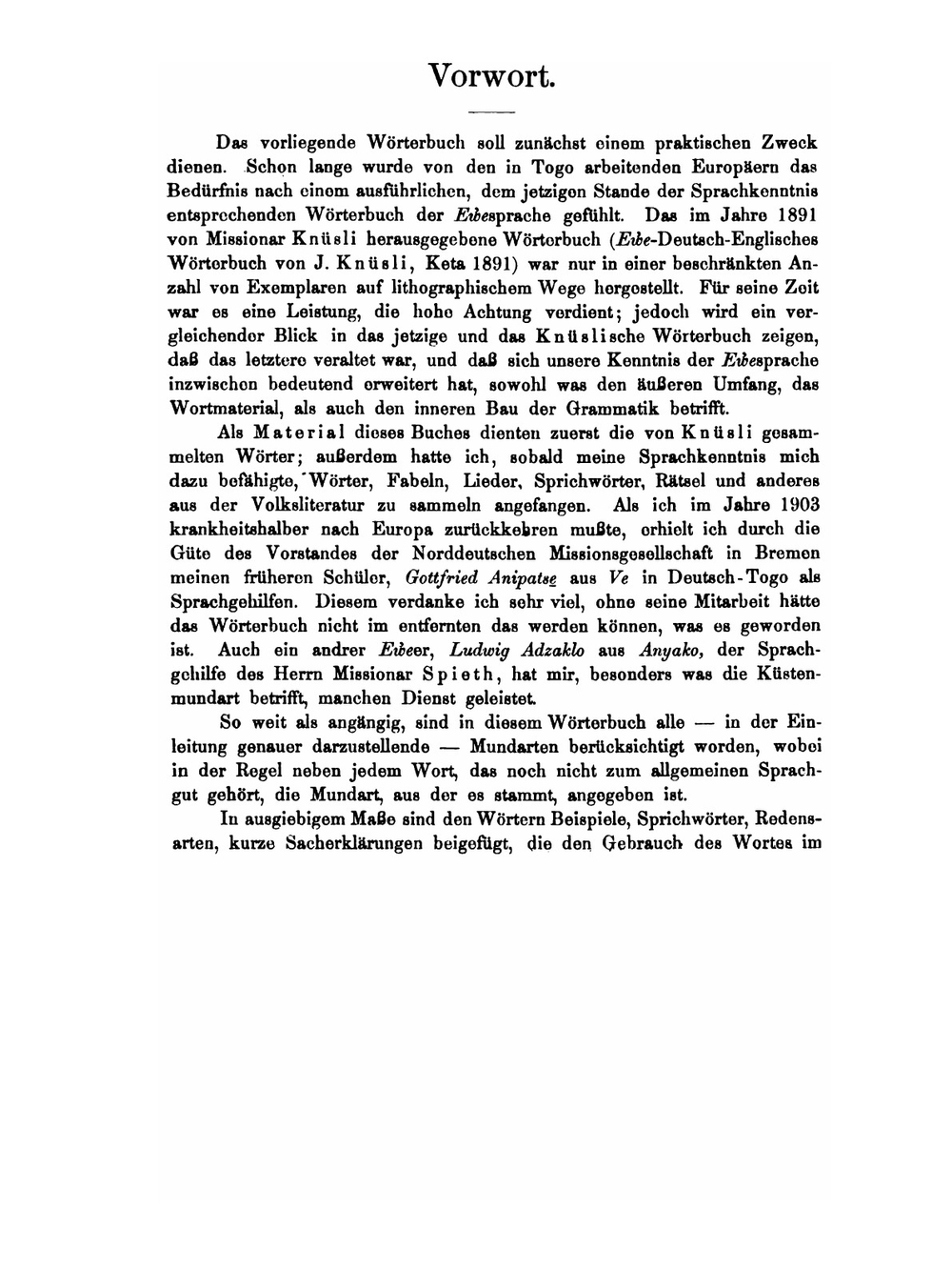 Wörterbuch Der Ewe-Sprache. Volume 1 | Diedrich Westermann