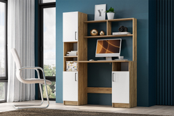 Стол компьютерный СТК 21, Дуб Золотой, Белый