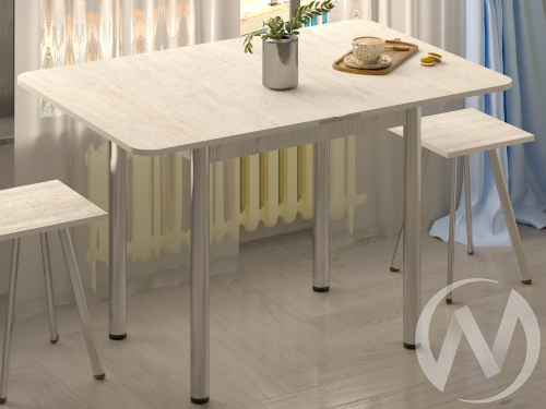 Стол поворотно - откидной 800х600 опора хром (винтерберг/хром)