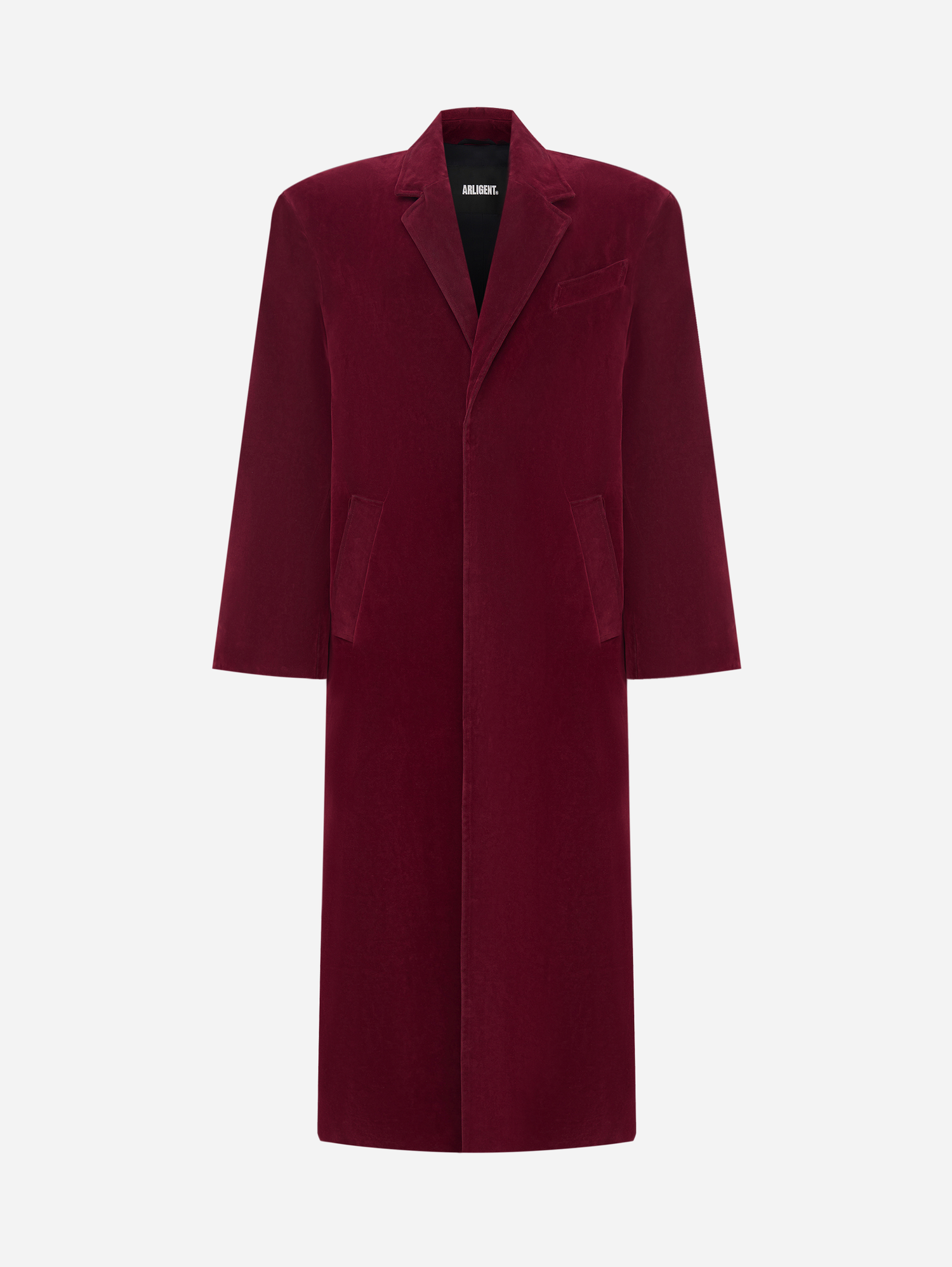 Пальто из денима с бархатным покрытием