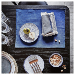 IKEA NISSÖGA  (ИКЕА НИССÖГА)  -  Салфетка, серый/серый, 35x35 см