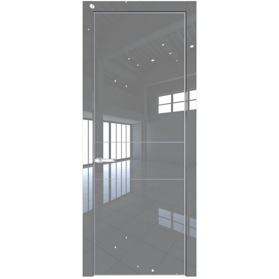 Profil Doors 14LA грей люкс с алюминиевым молдингом профиль серебро