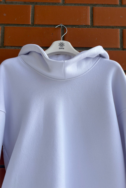 Худи / белый/ унисекс / начес