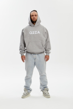Худи Q2ZA лого (серый)