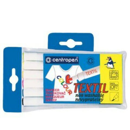 Маркеры по ткани  6цв "Centropen textil", картон.уп-ка