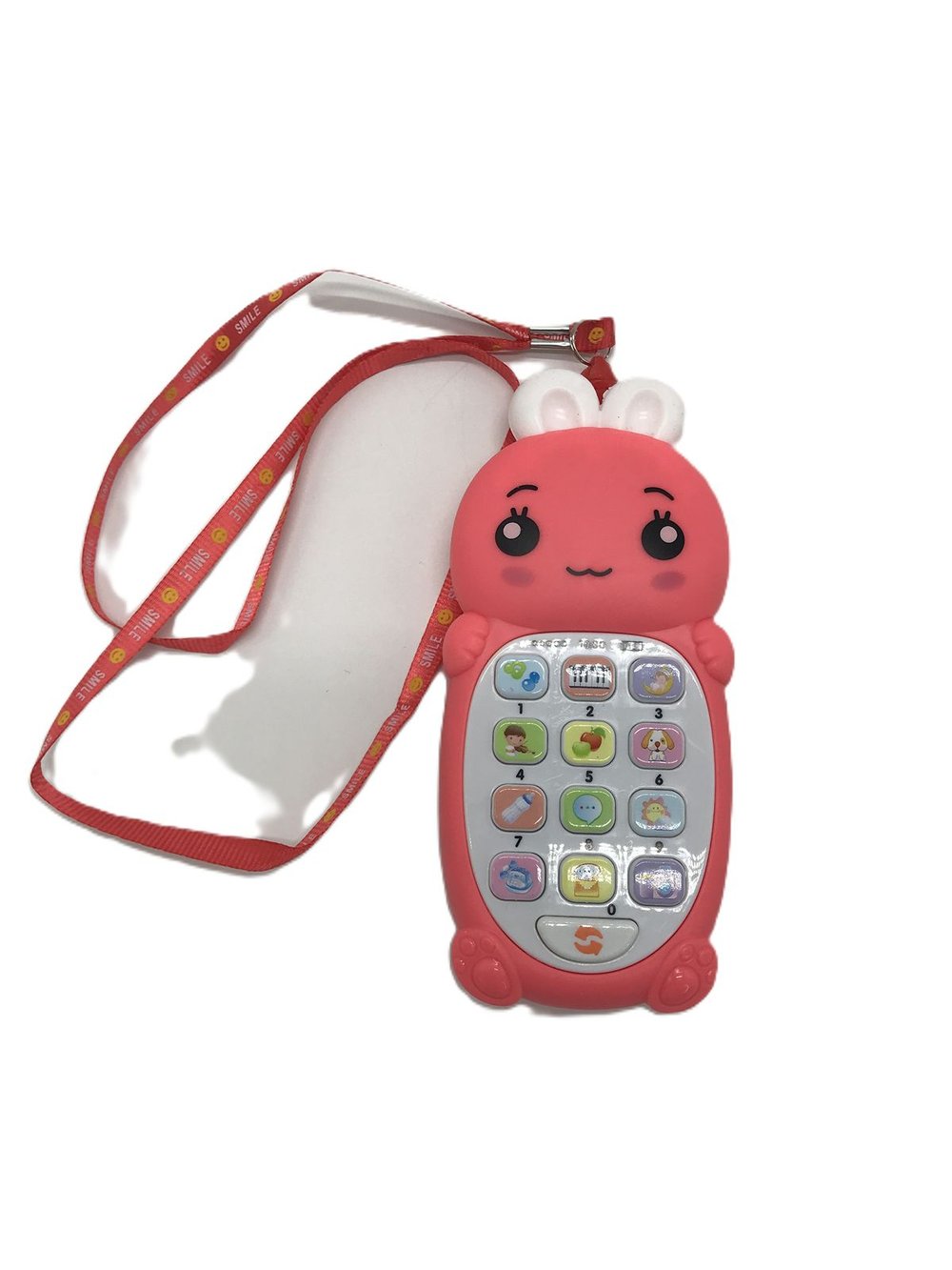 Игрушка звуковая Телефон Зайчонок цвет розовый