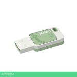 USB Flash-накопитель Netac UA31 128GB белый/зеленый (NT03UA31N-128G-32GN)