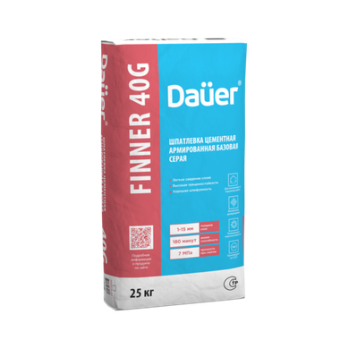Dauer FINNER® 40G Шпатлевка цементная армированная базовая серая