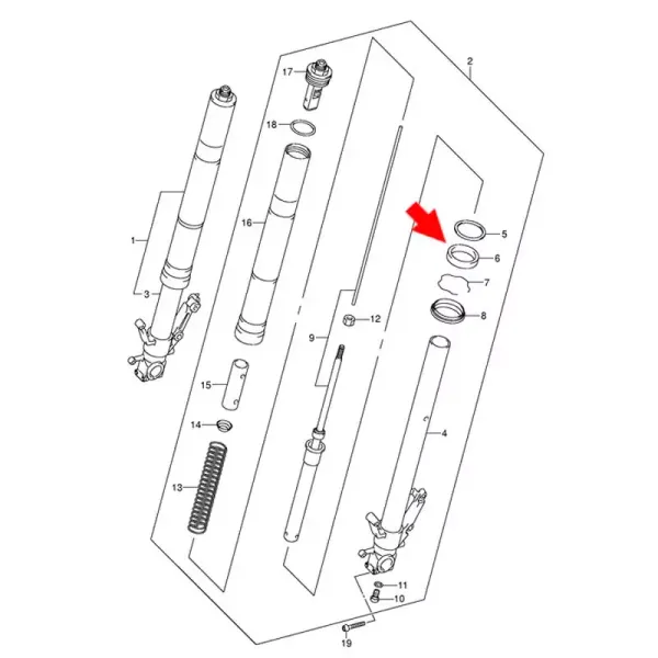 Suzuki 51153-02FA0 Сальник вилки оригинал