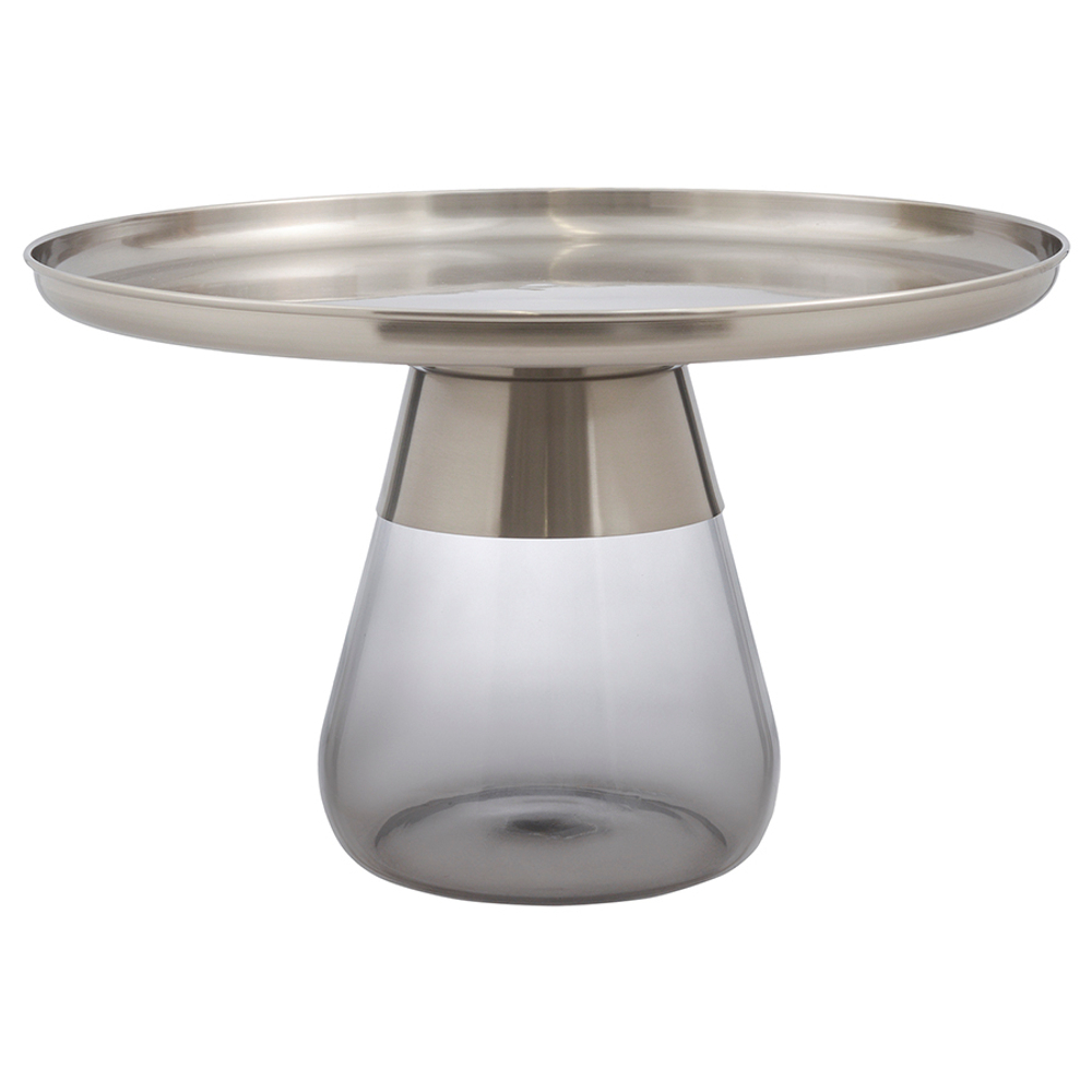 Столик кофейный dahl, D70,5 см, матовый хром/серый