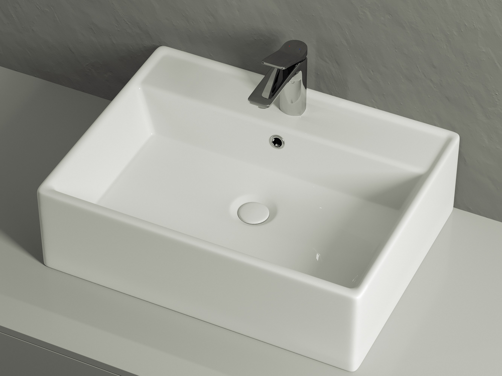 Умывальник чаша накладная прямоугольная Element 590x450x160мм