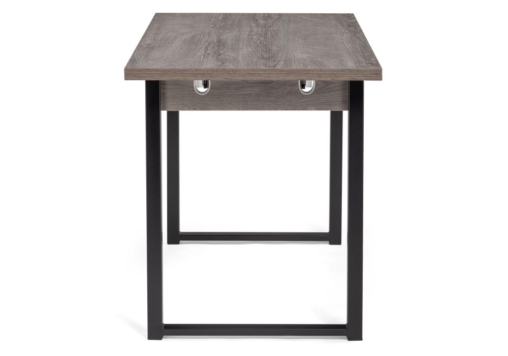 Деревянный стол Форли 110(170)х67х77 рошелье / черный матовый