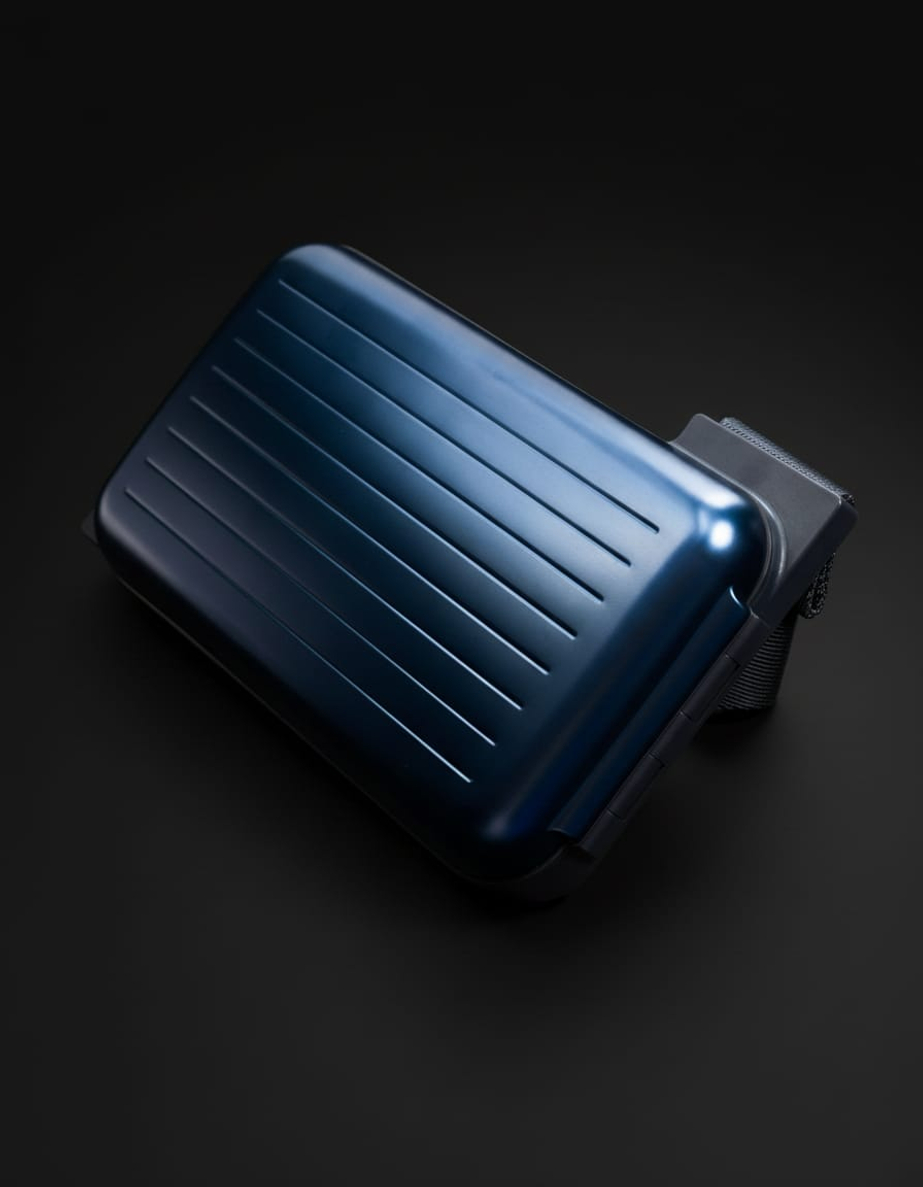 Сумка - слинг алюминиевая синяя