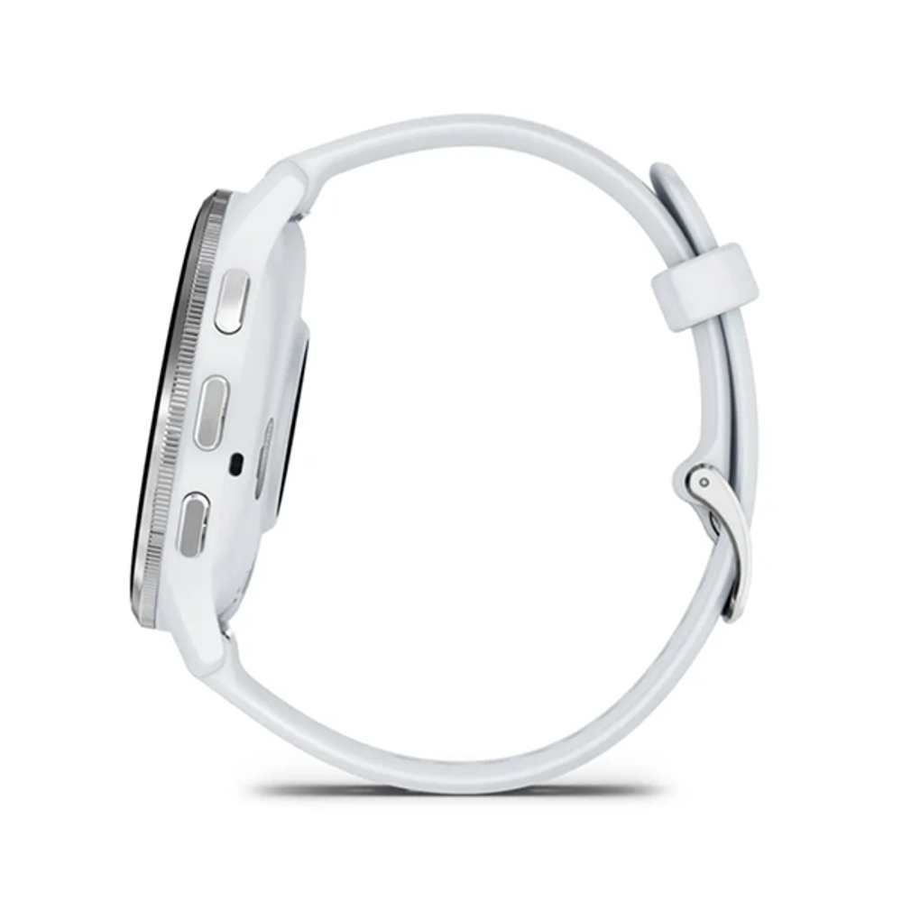 Умные часы Garmin Venu 3 45 мм Серебряный безель из нержавеющей стали, корпус из белого камня и силиконовый ремешок