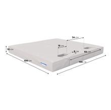 Мат с прорезями для шведской стенки (мягкий щит) Romana 1000*1000*100 , в 2 сложения