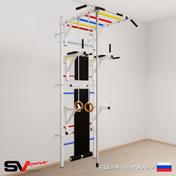 Шведская стенка Sv Sport 564 (Турник рукоход/Брусья/Стойка/Скамья/Канат/Кольца)