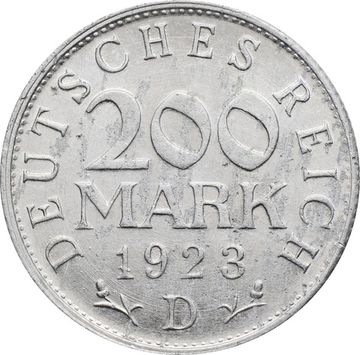 200 марок 1923 Германия "D"