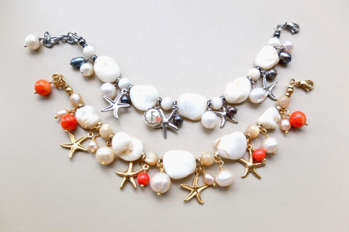Браслет с морскими подвесками