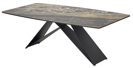 Стол МАРСЕЛЬ 220 RITCHER DOVE Amadeus, керамика / Черный