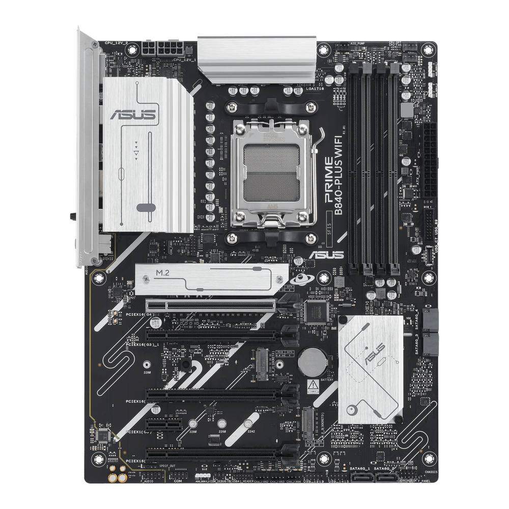 Материнская плата ASUS PRIME B840-PLUS WIFI AM5 4xDDR5 4xSATA 3xM.2 HDMI 2xDP mATX