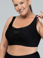 Бесшовный бюстгальтер для большой груди (Размер: XXL) (Цвет: черный)