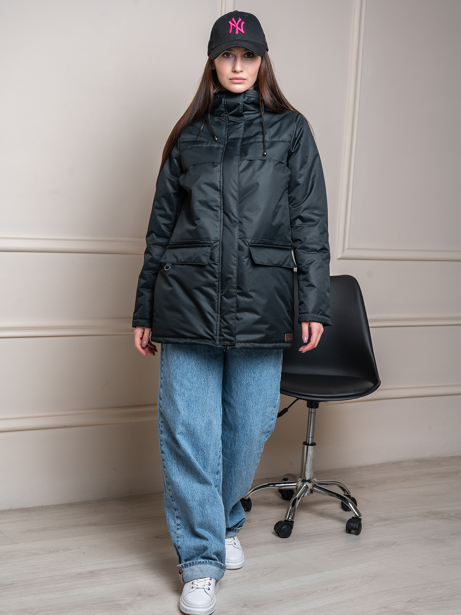 Женская парка на флисе "Соло" бордо