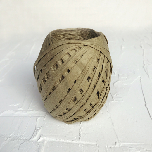 Рафия бумажная, оливковая, 20 ярдов