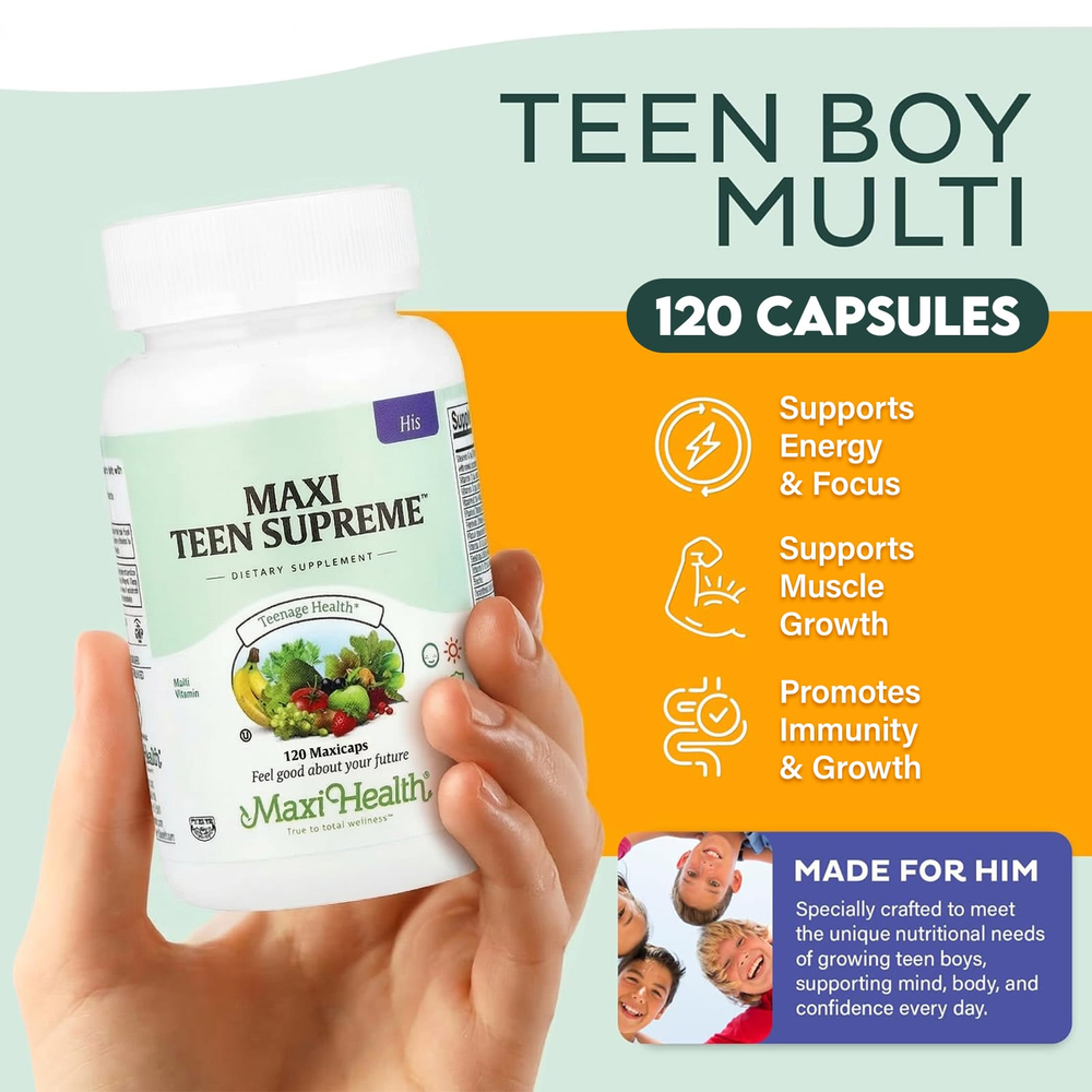 Maxi Health, Maxi Teen Supreme ™, для мужчин, 120 капсул