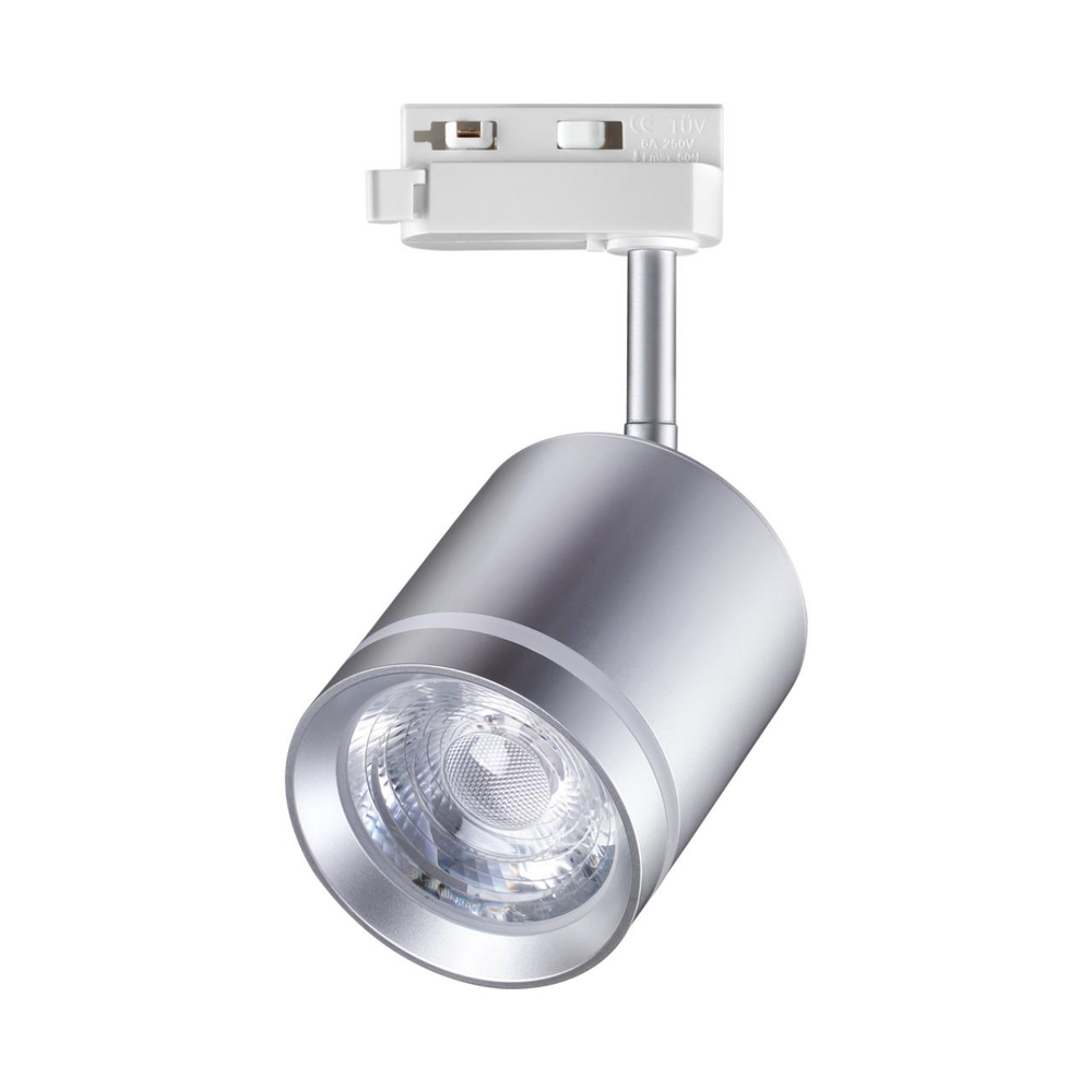 358803 PORT NT21 236 серебро Светильник трековый однофазный трехжильный IP20 LED 15W 1300Лм 4000K 85-265V ARUM