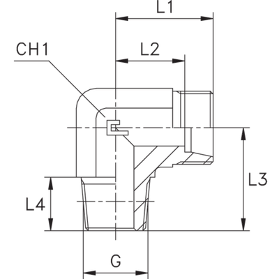 Штуцер FC90 DL08 BSPT 1/2 (корпус)